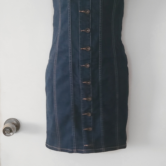 Strapless Denim Dress - Picture 3 of 9